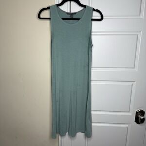 Free Fly Shift Dress Women's Small Green Bamboo Blend Basic Pullover Jersey